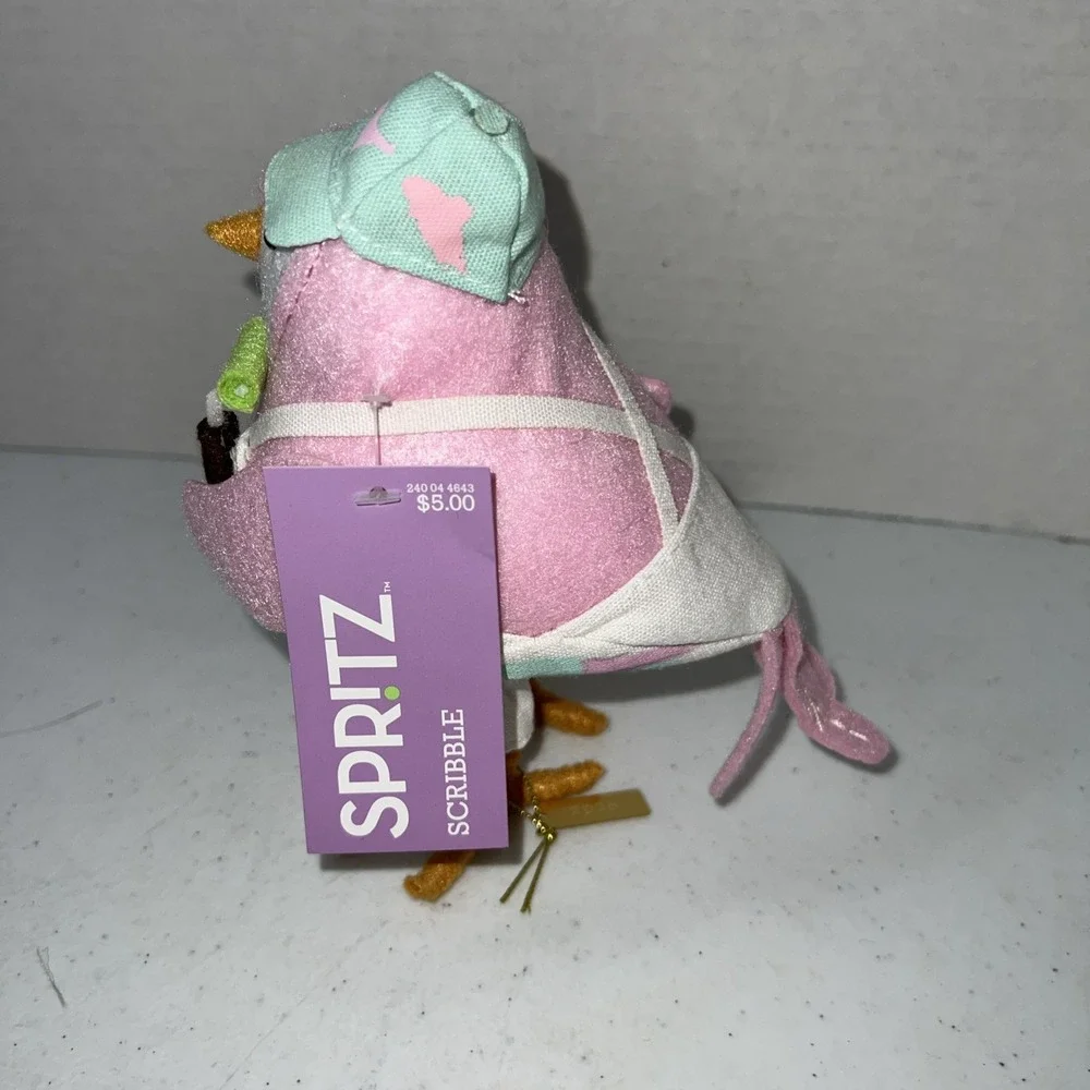 Featherly Friends Target Spritz Pink Bird Scribble Decor Painter Spring NWT